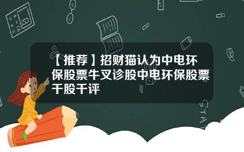 【推荐】招财猫认为中电环保股票牛叉诊股中电环保股票千股千评