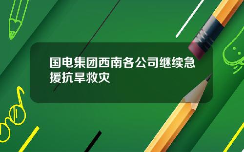 国电集团西南各公司继续急援抗旱救灾