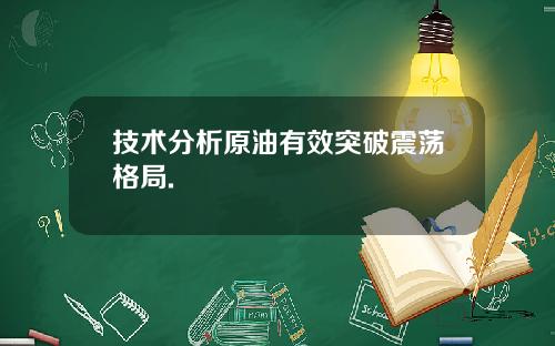 技术分析原油有效突破震荡格局.