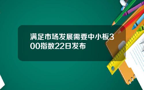 满足市场发展需要中小板300指数22日发布