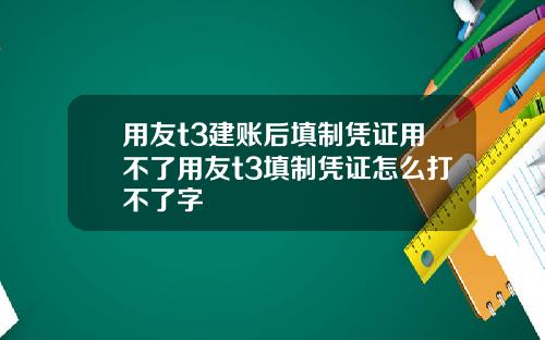 用友t3建账后填制凭证用不了用友t3填制凭证怎么打不了字