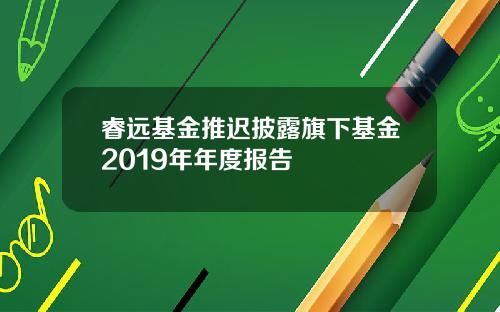 睿远基金推迟披露旗下基金2019年年度报告