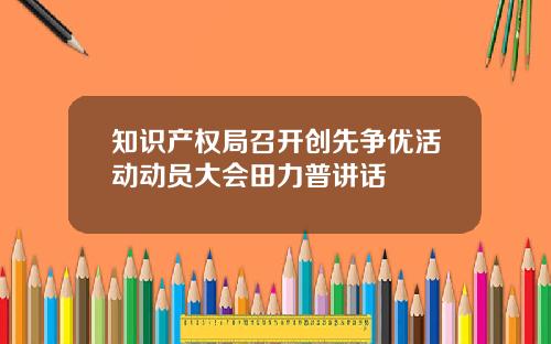 知识产权局召开创先争优活动动员大会田力普讲话