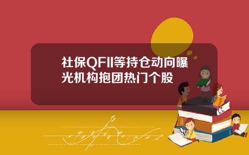 社保QFII等持仓动向曝光机构抱团热门个股