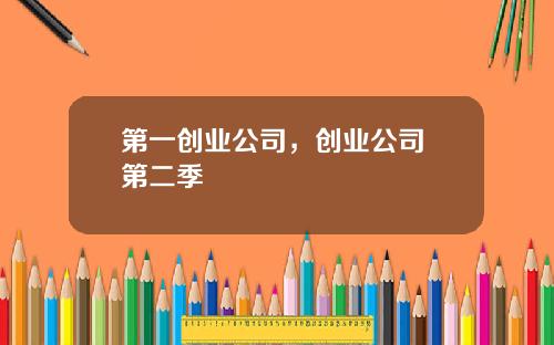 第一创业公司，创业公司 第二季