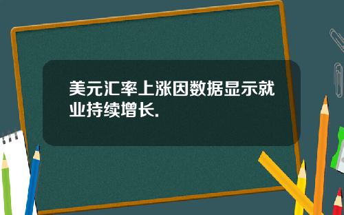 美元汇率上涨因数据显示就业持续增长.