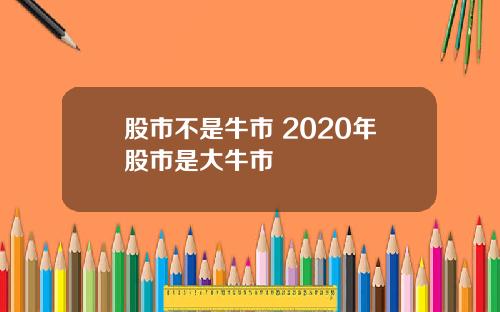 股市不是牛市 2020年股市是大牛市