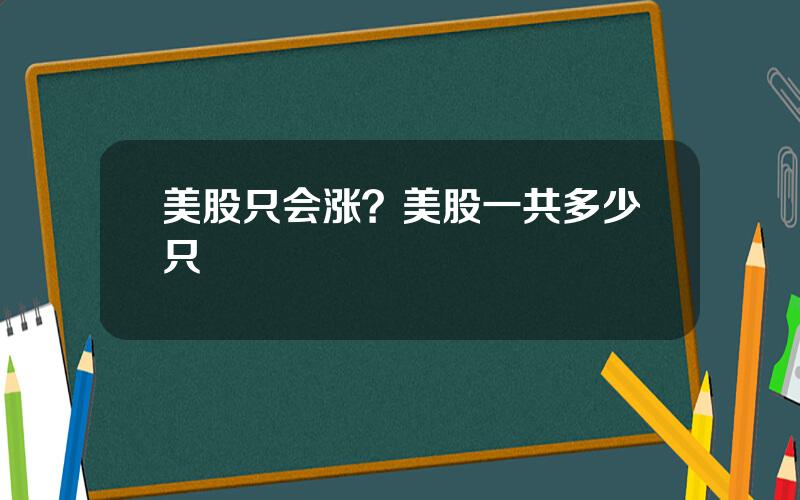 美股只会涨？美股一共多少只