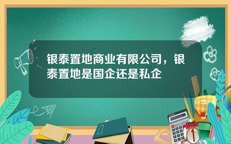 银泰置地商业有限公司，银泰置地是国企还是私企